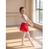 image:imageStelle Girls Ballet Skirt Chiffon Dance Skirt for Girls with Mesh Bowknot Elastic Waist Pullon Skirts for BalletRed