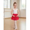 image:imageStelle Girls Ballet Skirt Chiffon Dance Skirt for Girls with Mesh Bowknot Elastic Waist Pullon Skirts for BalletRed