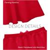 image:imageStelle Girls Ballet Skirt Chiffon Dance Skirt for Girls with Mesh Bowknot Elastic Waist Pullon Skirts for BalletRed