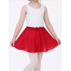 image:imageStelle Girls Ballet Skirt Chiffon Dance Skirt for Girls with Mesh Bowknot Elastic Waist Pullon Skirts for BalletRed