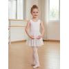 image:imageStelle Girls Ballet Skirt Chiffon Dance Skirt for Girls with Mesh Bowknot Elastic Waist Pullon Skirts for BalletWhite