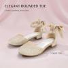 image:imageStelle Girls Dress Shoes Closed Toe Heels Ankle Strap Pumps Sandals Flower Wedding Party Princess Shoes for Toddler Little Big KidGold