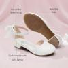 image:imageStelle Girls Dress Shoes Closed Toe Heels Ankle Strap Pumps Sandals Flower Wedding Party Princess Shoes for Toddler Little Big KidWhite Glitter