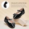 image:imageStelle Girls Dress Shoes Toddler Mary Jane Shoes Flats with Bow for ToddlerLittleBig KidsBlack