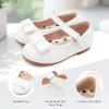 image:imageStelle Girls Dress Shoes Toddler Mary Jane Shoes Flats with Bow for ToddlerLittleBig KidsWhite