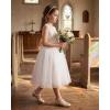 image:imageStelle Girls Dress Shoes White Flower Girl Shoe Mary Jane Low Heels for Wedding ToddlerLittleBig KidGoldshiny Strap
