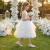 image:imageStelle Girls Dress Shoes White Flower Girl Shoe Mary Jane Low Heels for Wedding ToddlerLittleBig KidSilver2shiny Strap