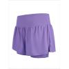 image:imageStelle Women 2 in 1 Running Shorts Flowy Athletic Short High Waisted Workout Tennis Gym Short with Liner PocketsLavender
