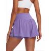 image:imageStelle Women 2 in 1 Running Shorts Flowy Athletic Short High Waisted Workout Tennis Gym Short with Liner PocketsLavender