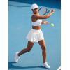 image:imageStelle Women 2 in 1 Running Shorts Flowy Athletic Short High Waisted Workout Tennis Gym Short with Liner PocketsWhite