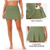 image:imageStelle Women Tennis Skirt Golf Skorts Athletic High Waisted with Pockets Inner Shorts Sport Workout Pleated PickleballArmy Green