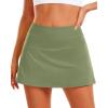 image:imageStelle Women Tennis Skirt Golf Skorts Athletic High Waisted with Pockets Inner Shorts Sport Workout Pleated PickleballArmy Green