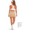 image:imageStelle Women Tennis Skirt Golf Skorts Athletic High Waisted with Pockets Inner Shorts Sport Workout Pleated PickleballKhaki