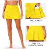 image:imageStelle Women Tennis Skirt Golf Skorts Athletic High Waisted with Pockets Inner Shorts Sport Workout Pleated PickleballYellow