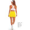 image:imageStelle Women Tennis Skirt Golf Skorts Athletic High Waisted with Pockets Inner Shorts Sport Workout Pleated PickleballYellow