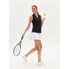 image:imageStelle Womens Wrinkle Resist Golf Shirts UPF 50 Sleeveless Ruffle VNeck Tank Top Tennis Athletic Workout TopBlack