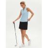 image:imageStelle Womens Wrinkle Resist Golf Shirts UPF 50 Sleeveless Ruffle VNeck Tank Top Tennis Athletic Workout TopLight Blue