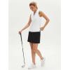 image:imageStelle Womens Wrinkle Resist Golf Shirts UPF 50 Sleeveless Ruffle VNeck Tank Top Tennis Athletic Workout TopWhite