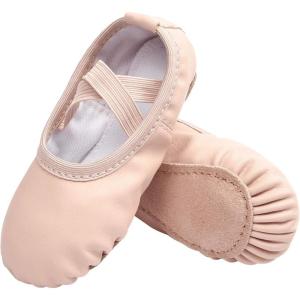 image:imageStelle Ballet Shoes for Girls Boys CloseFit PU Professional Dance Slippers for ToddlerLittle KidBig KidBallet Pink