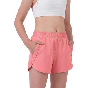 image:imageStelle Girls Athletic Shorts with Zipper Pockets Elastic Waist Running Basketball Volleyball Soccer Shorts for Teen KidsCoral