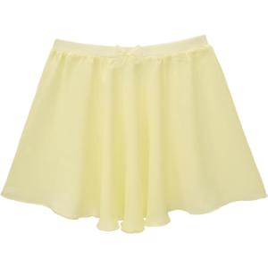image:imageStelle Girls Ballet Skirt Chiffon Dance Skirt for Girls with Mesh Bowknot Elastic Waist Pullon Skirts for BalletLemon Butter