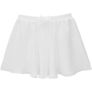 image:imageStelle Girls Ballet Skirt Chiffon Dance Skirt for Girls with Mesh Bowknot Elastic Waist Pullon Skirts for BalletWhite