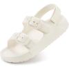 image:imageStelle Toddler Girls Sandals for Boys Adjustable Buckle Open Toe Sandal Lightweight Casual Summer Shoes for LittleBig KidsCreme