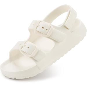 image:imageStelle Toddler Girls Sandals for Boys Adjustable Buckle Open Toe Sandal Lightweight Casual Summer Shoes for LittleBig KidsCreme
