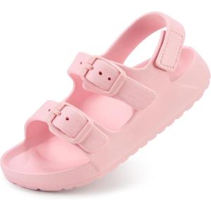 image:imageStelle Toddler Girls Sandals for Boys Adjustable Buckle Open Toe Sandal Lightweight Casual Summer Shoes for LittleBig KidsPink