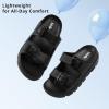 image:imageStelle Girls Double Buckle Slide Sandals Boy Slippers Kids Summer Shoes Shower Beach Pool Slip on CloudsBlack