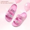 image:imageStelle Girls Double Buckle Slide Sandals Boy Slippers Kids Summer Shoes Shower Beach Pool Slip on CloudsCotton Candy Ombre