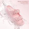 image:imageStelle Girls Double Buckle Slide Sandals Boy Slippers Kids Summer Shoes Shower Beach Pool Slip on CloudsPink