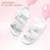 image:imageStelle Girls Double Buckle Slide Sandals Boy Slippers Kids Summer Shoes Shower Beach Pool Slip on CloudsWhite