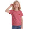 image:imageStelle Girls T Shirts Graphic Tees Short Sleeve Tshirts Crewneck Cute Summer Casual Basic Tops for Kids Teen 415 YearsApple Popwatermelon