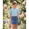 image:imageStelle Girls T Shirts Graphic Tees Short Sleeve Tshirts Crewneck Cute Summer Casual Basic Tops for Kids Teen 415 YearsBaby Daisyblue