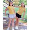 image:imageStelle Girls T Shirts Graphic Tees Short Sleeve Tshirts Crewneck Cute Summer Casual Basic Tops for Kids Teen 415 YearsBlue Garlandyellow