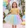 image:imageStelle Girls T Shirts Graphic Tees Short Sleeve Tshirts Crewneck Cute Summer Casual Basic Tops for Kids Teen 415 YearsBlue Garlandyellow