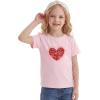 image:imageStelle Girls T Shirts Graphic Tees Short Sleeve Tshirts Crewneck Cute Summer Casual Basic Tops for Kids Teen 415 YearsCali Heartpink