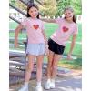 image:imageStelle Girls T Shirts Graphic Tees Short Sleeve Tshirts Crewneck Cute Summer Casual Basic Tops for Kids Teen 415 YearsCali Heartpink