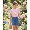 image:imageStelle Girls T Shirts Graphic Tees Short Sleeve Tshirts Crewneck Cute Summer Casual Basic Tops for Kids Teen 415 YearsLilac Unicornpink