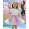 image:imageStelle Girls T Shirts Graphic Tees Short Sleeve Tshirts Crewneck Cute Summer Casual Basic Tops for Kids Teen 415 YearsPink Garlandwhite