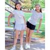image:imageStelle Girls T Shirts Graphic Tees Short Sleeve Tshirts Crewneck Cute Summer Casual Basic Tops for Kids Teen 415 YearsPink Garlandwhite