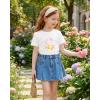 image:imageStelle Girls T Shirts Graphic Tees Short Sleeve Tshirts Crewneck Cute Summer Casual Basic Tops for Kids Teen 415 YearsPink Unicornwhite