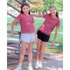 image:imageStelle Girls T Shirts Graphic Tees Short Sleeve Tshirts Crewneck Cute Summer Casual Basic Tops for Kids Teen 415 YearsSweet Knotfuchsia