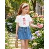image:imageStelle Girls T Shirts Graphic Tees Short Sleeve Tshirts Crewneck Cute Summer Casual Basic Tops for Kids Teen 415 YearsSweet Knotwhite
