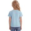 image:imageStelle Girls T Shirts Graphic Tees Short Sleeve Tshirts Crewneck Cute Summer Casual Basic Tops for Kids Teen 415 YearsWhite Bloomblue