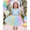 image:imageStelle Girls T Shirts Graphic Tees Short Sleeve Tshirts Crewneck Cute Summer Casual Basic Tops for Kids Teen 415 YearsWhite Bloomblue