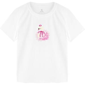 image:imageStelle Girls T Shirts Graphic Tees Short Sleeve Tshirts Crewneck Cute Summer Casual Basic Tops for Kids Teen 415 YearsSwan Whisperwhite