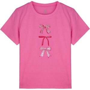 image:imageStelle Girls T Shirts Graphic Tees Short Sleeve Tshirts Crewneck Cute Summer Casual Basic Tops for Kids Teen 415 YearsSweet Knotfuchsia