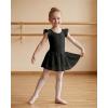 image:imageStelle Girls Flutter Sleeve Ballet Leotards Toddler Shimmering Dance Outfits Sequin Tutu Skirted Leotard Ballerina DressBlack